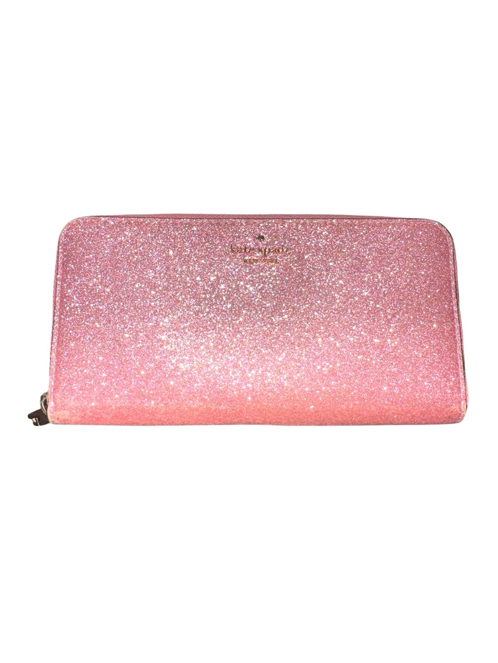 kate spade Pink Glitter Zip-Around Wallet